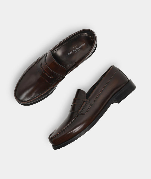 Garment Project Miles Penny Loafer Brown Polido