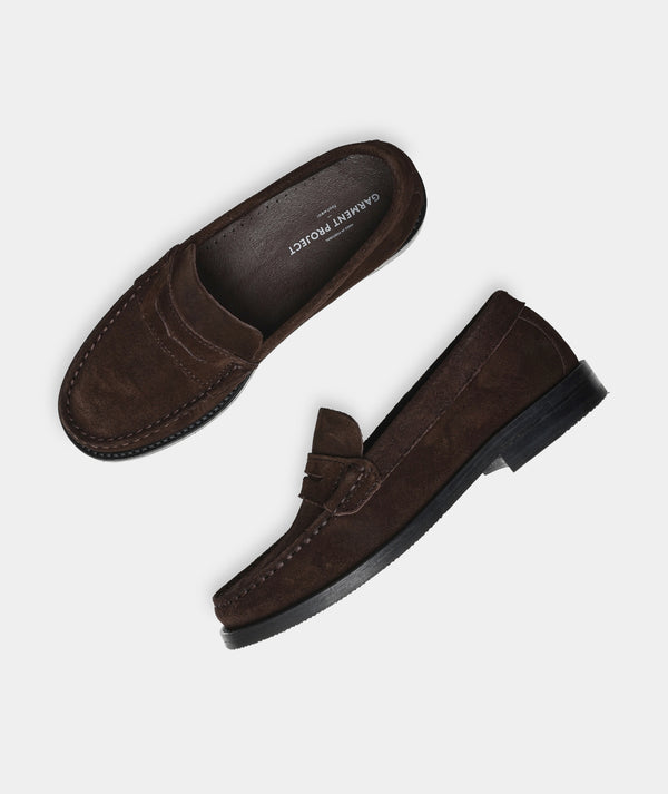 Garment Project Miles Penny Loafer Brown Suede
