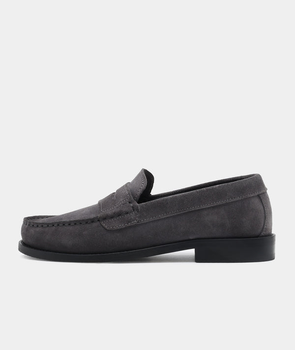 garment project Miles Penny Loafer Charcoal Suede