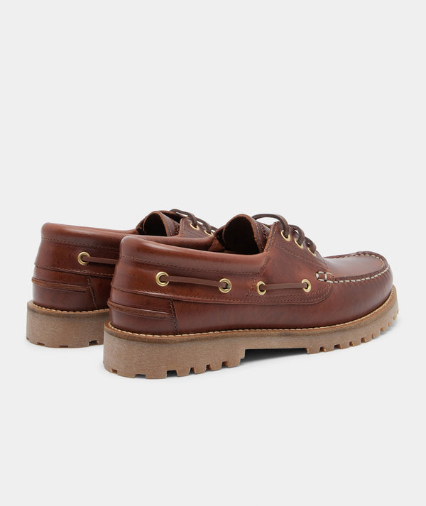 Garment Project Ollie Boat Shoe Brown Leather