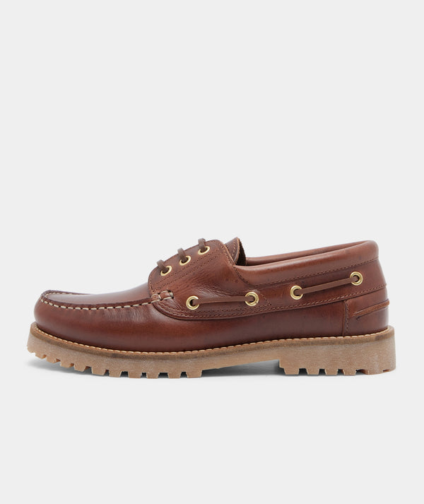 garment project Ollie Boat Shoe Brown Leather