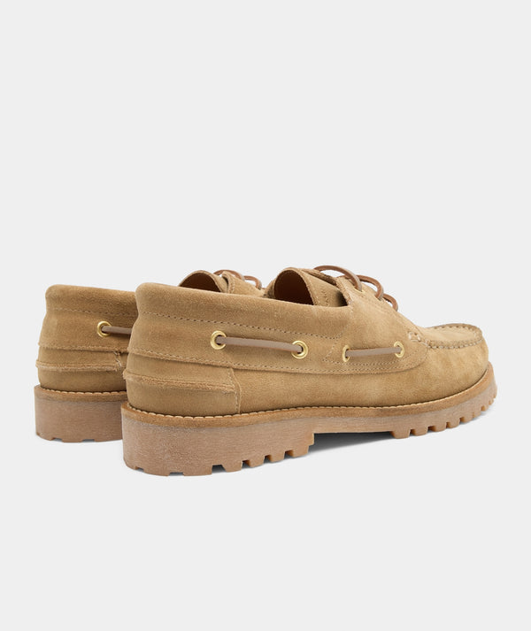 Garment Project Ollie Boat Shoe Earth Suede