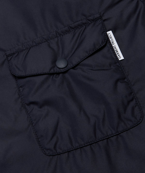 Garment Project Padded Nylon Shirt Navy