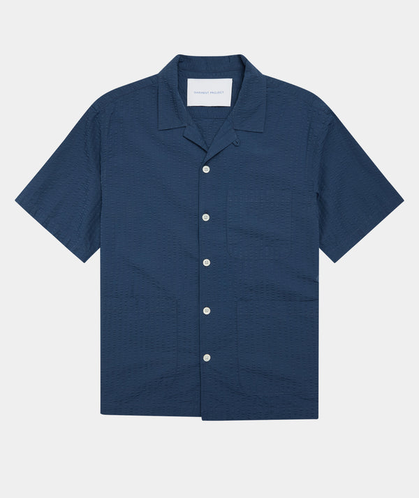 garment project S/S Utility Shirt Washed Blue