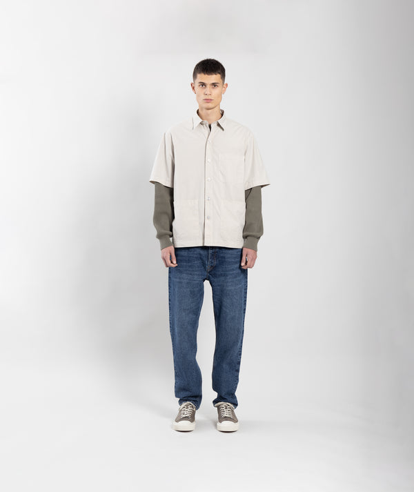 Garment Project Short Sleeved Shirt Bone White