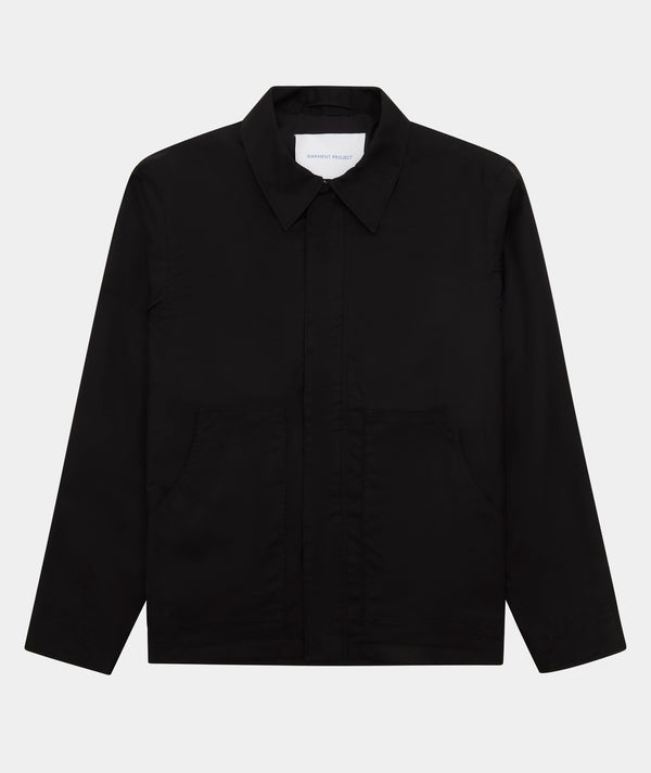 garment project Waxed Cotton Worker Jacket Black