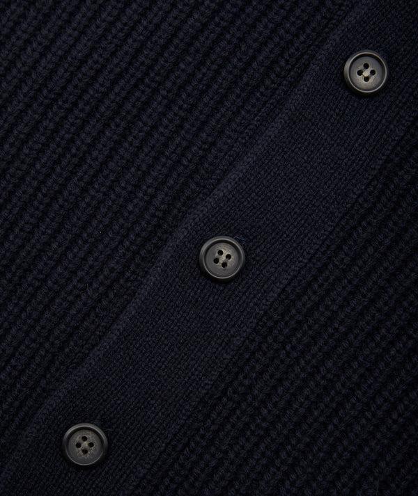 Garment Project Wool Knit Cardigan Navy