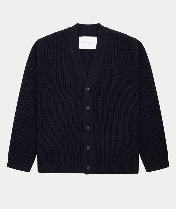 garment project Wool Knit Cardigan Navy