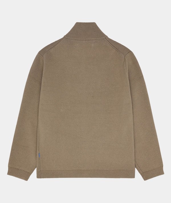 Garment Project Zipper Knit Cardigan Moss