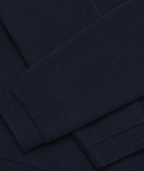 Garment Project Zipper Knit Cardigan Navy