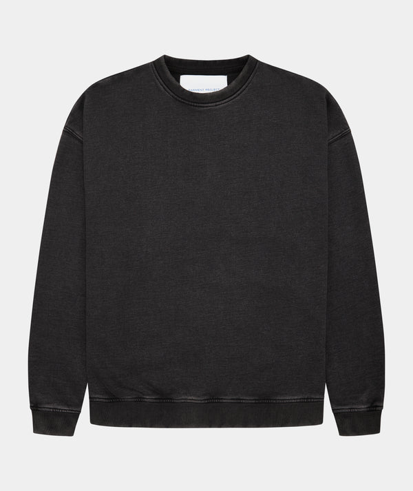 garment project GP Drop Shoulder Crew Neck Sweat Acid Black