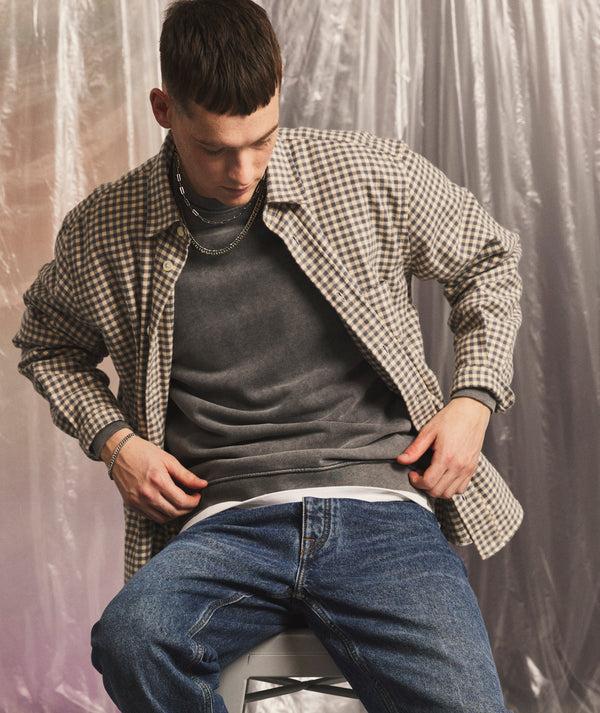 Garment Project GP Drop Shoulder Crew Neck Sweat Acid Grey