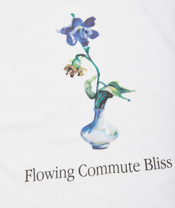 Garment Project Relaxed Fit Tee White / Flowing Commute Bliss