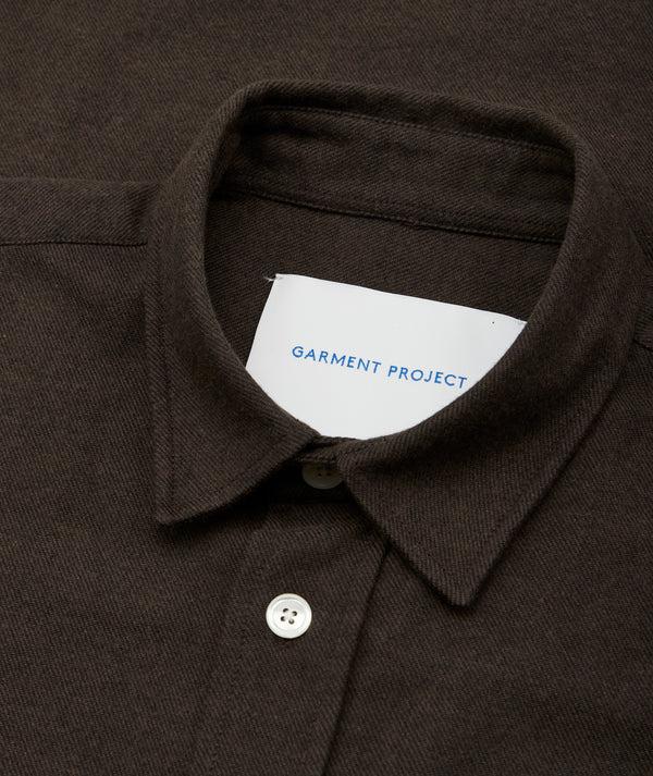 Garment Project Relaxed Long Sleeved Shirt Dark Brown