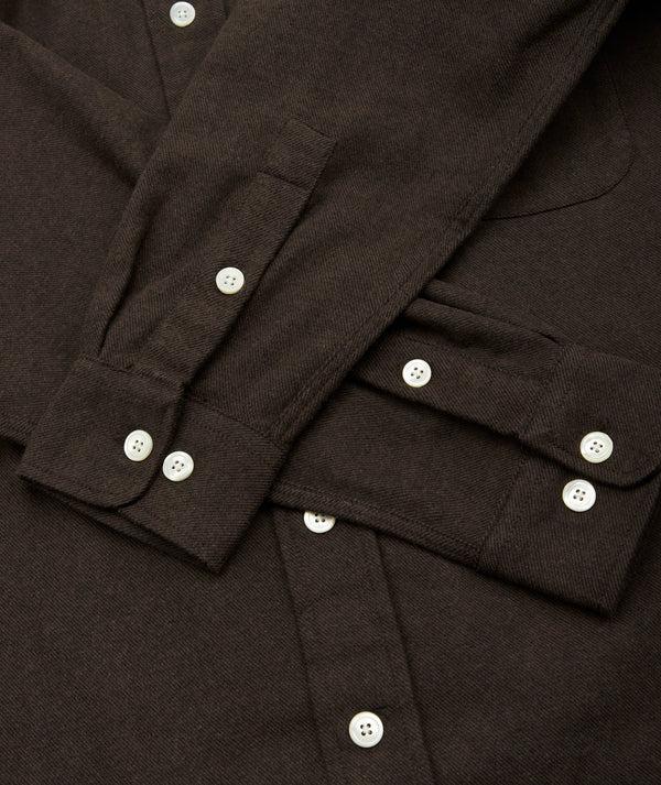 Garment Project Relaxed Long Sleeved Shirt Dark Brown