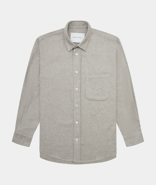 garment project Relaxed Long Sleeved Shirt Light Grey