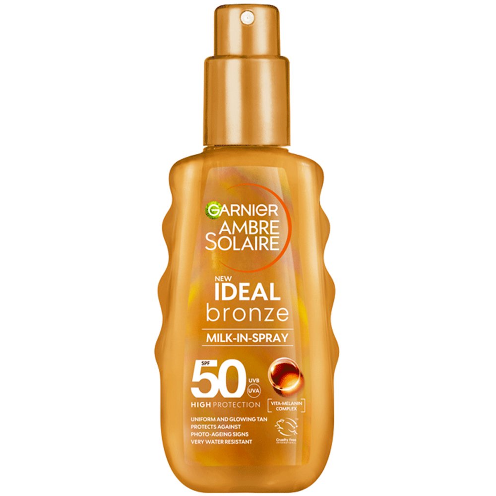 garnier AMBRE SOLAIRE IDEAL BRONZE​ Garnier Ambre Solaire Ideal Bronze Milk-In Spray SPF50