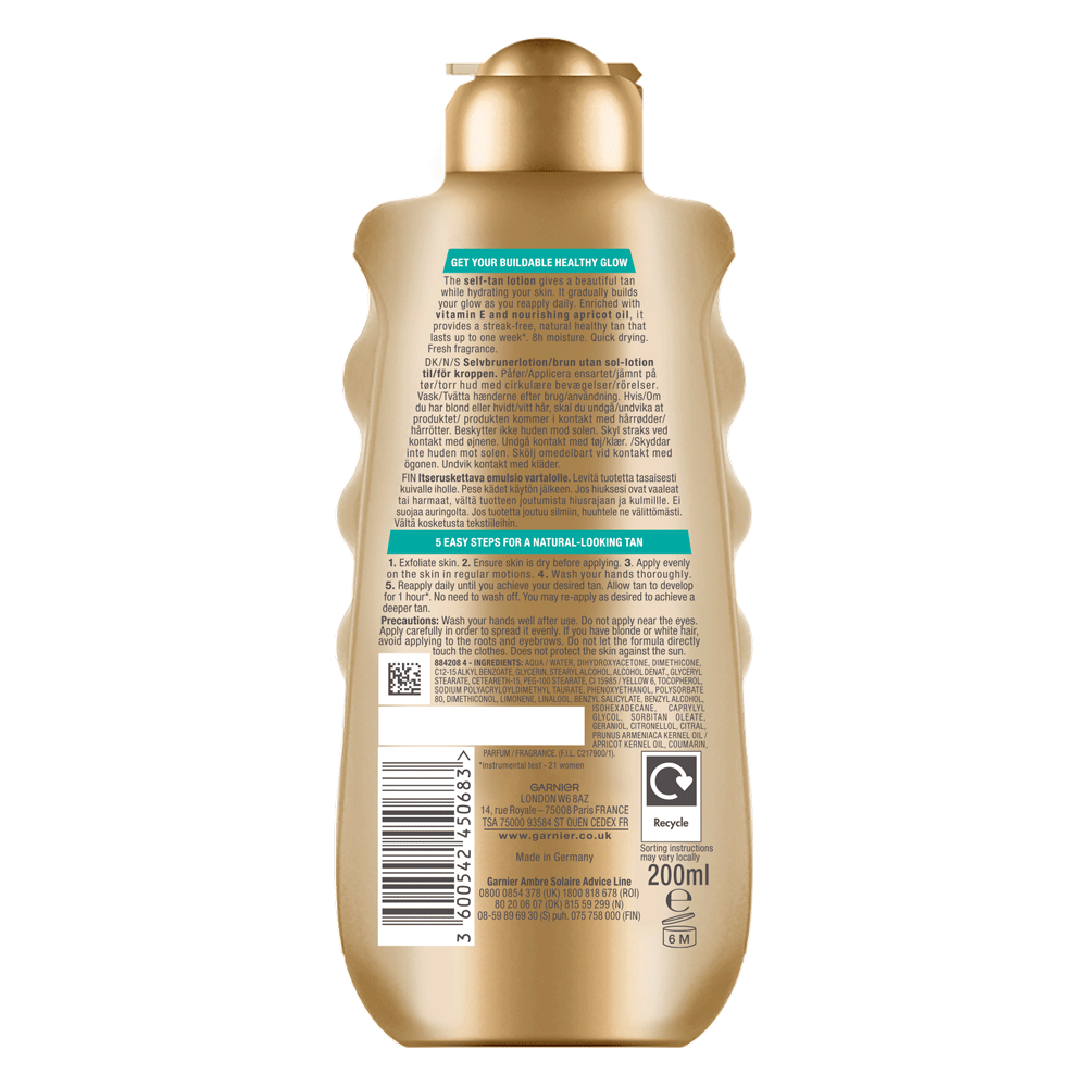 Garnier Ambre Solaire Natural Bronzer Self Tan Lotion