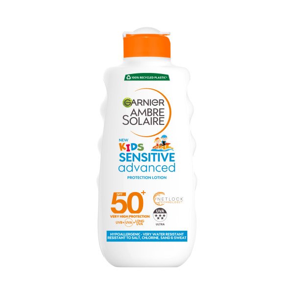 Garnier Ambre Solaire Resisto Kids Ambre Solaire Kids Sensitive Sun Cream SPF50plus 200ml