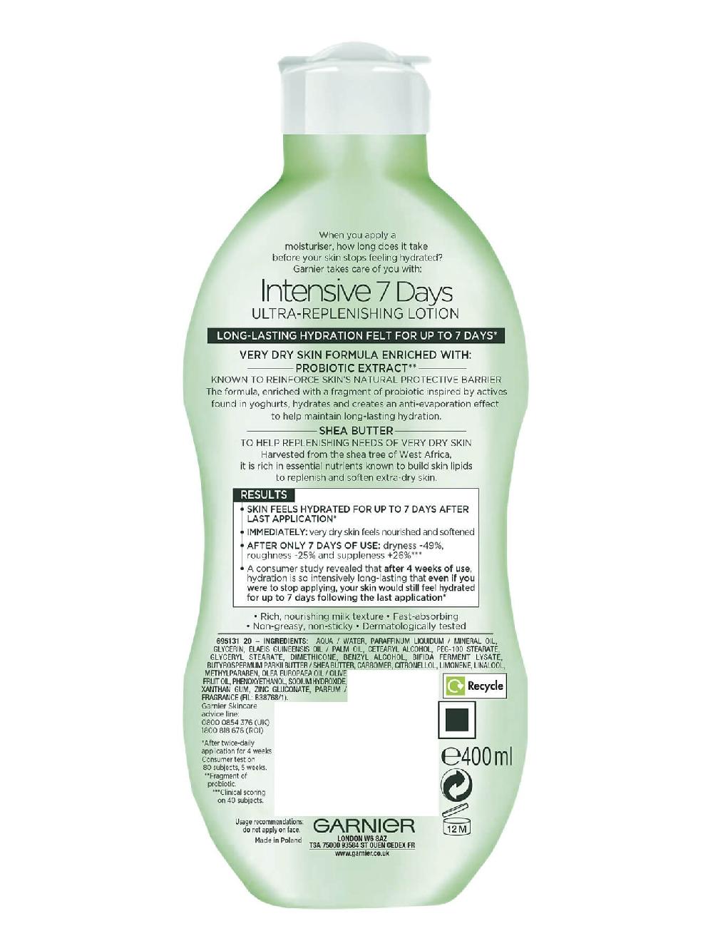 Garnier Garnier Intensive 7 Days Garnier Intensive 7 Days Shea Butter Body Lotion Intensive 7 Days Lotion Shea Butter