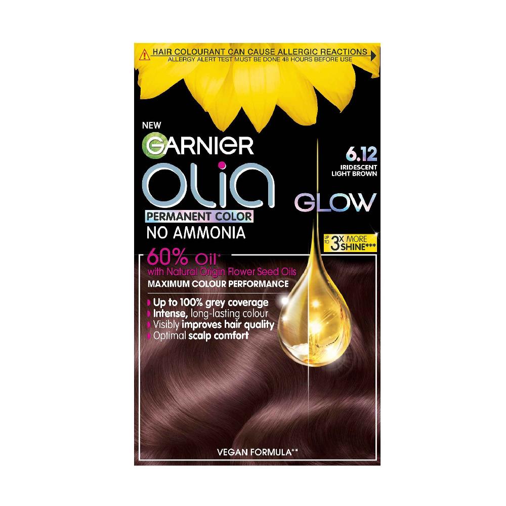 Garnier Garnier Olia Garnier Olia Glow Permanent Hair Dye 6.12 Iridescent Light Brown