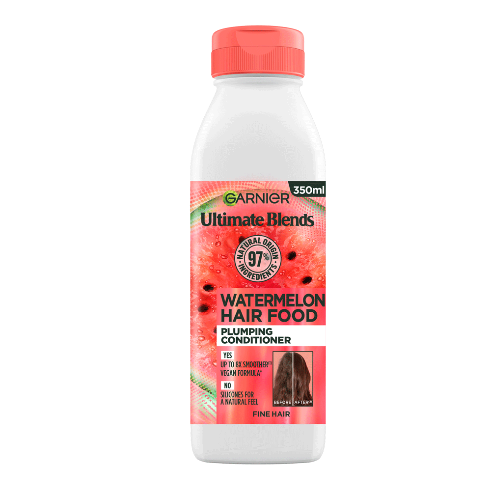Garnier HAIR FOOD Garnier Ultimate Blends Plumping Hair Food Watermelon Conditioner For Fine Hair 350ml Garnier Ultimate Blends Plumping Hair Food Watermelon Conditioner For Fine Hair 530ml