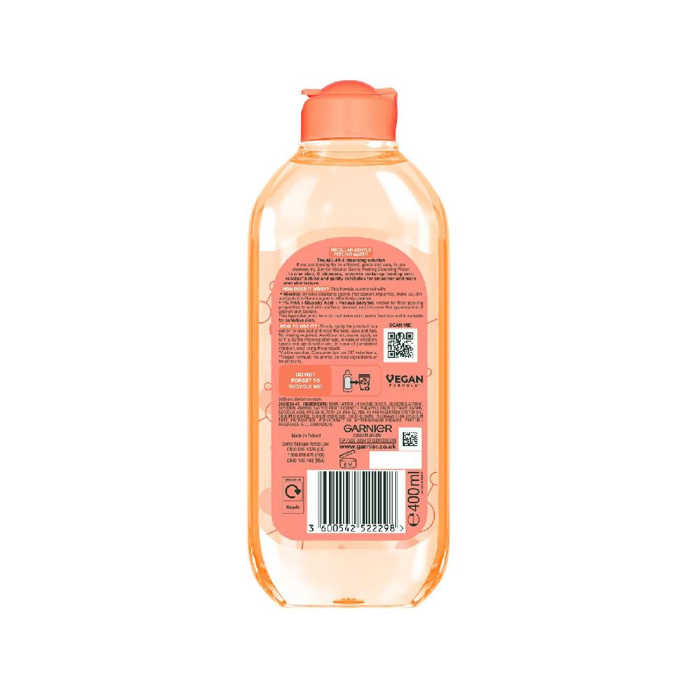 Garnier Micellar Micellar Gentle Peeling Water 1% PHA & Glycolic Acid Cleanse Exfoliate & Glow