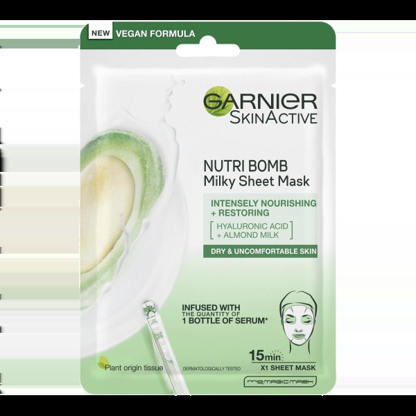 garnier Nutri Bomb Nutri Bomb Milky Sheet Mask Almond Milk and Hyaluronic Acid 28g