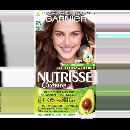 Garnier Nutrisse Crème Garnier Nutrisse 6N Nude Light Brown Permanent Hair Dye