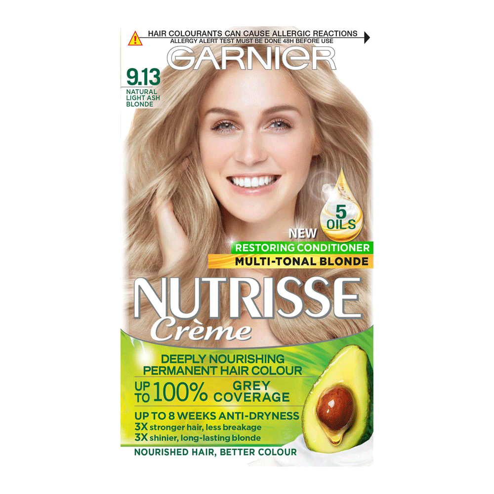 Garnier Nutrisse Crème Garnier Nutrisse 9.13 Light Ash Blonde Permanent Hair Dye