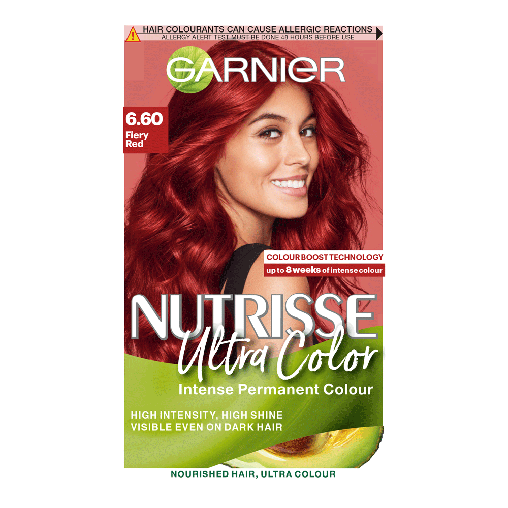 Garnier Nutrisse Crème Garnier Nutrisse Ultra Fiery Red 6.60 Permanent Hair Dye