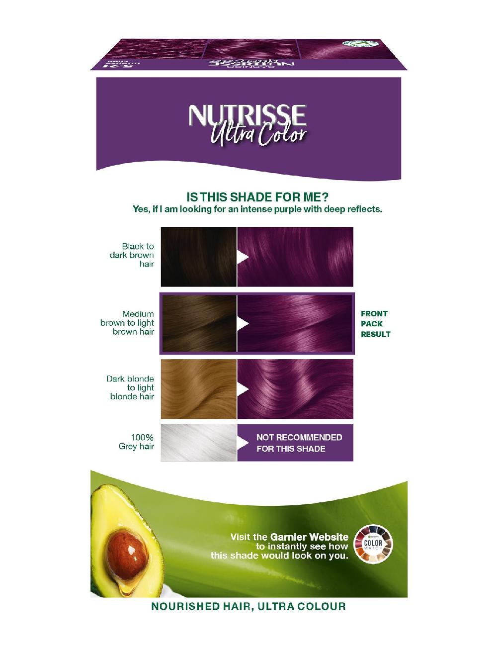 Garnier Nutrisse Ultra Color Garnier Nutrisse Ultra Color 5.21 Intense Lilac Permanent Hair Dye