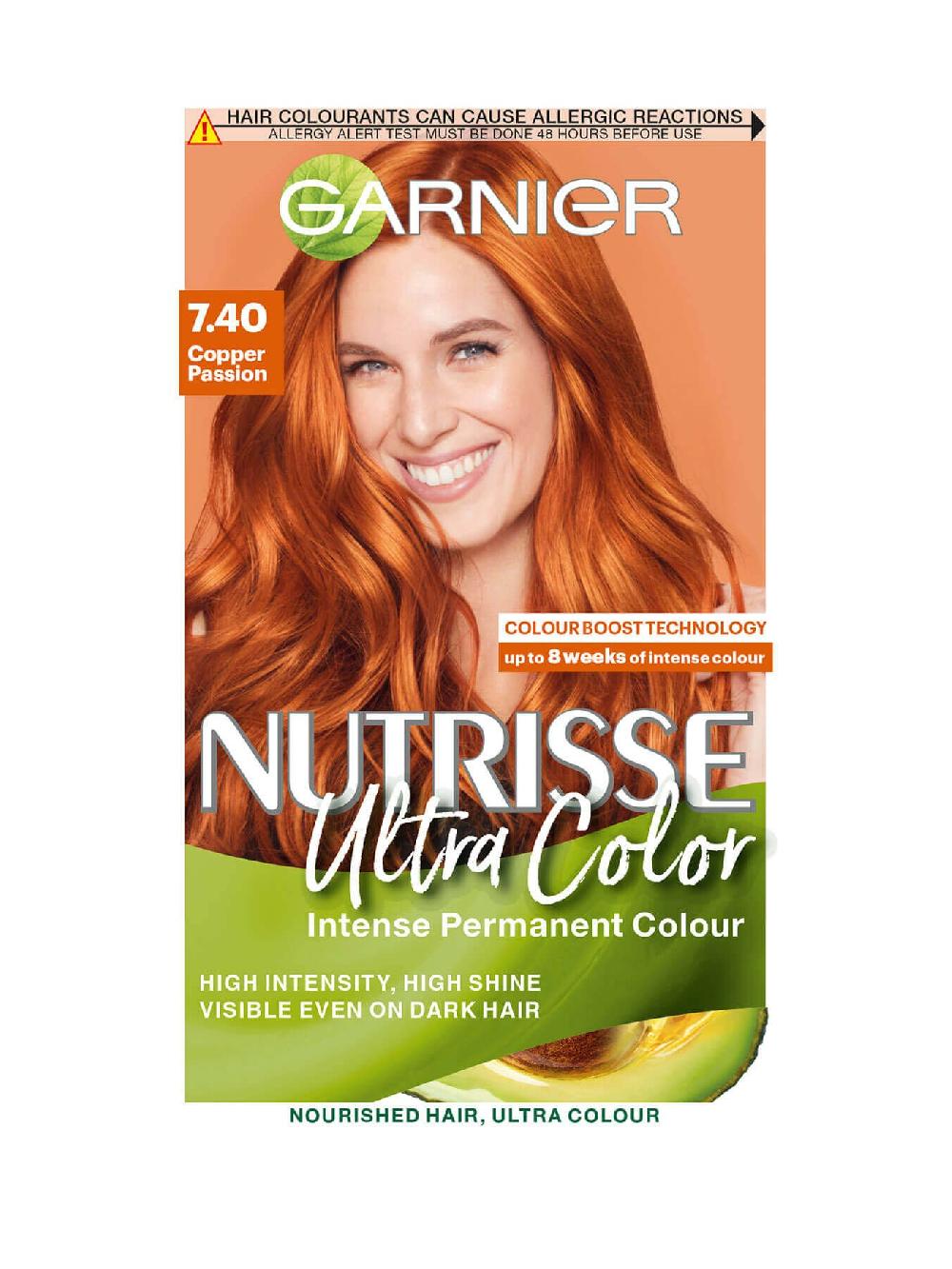 Garnier Nutrisse Ultra Color Garnier Nutrisse Ultra Color 7.40 Copper Passion Permanent Hair Dye