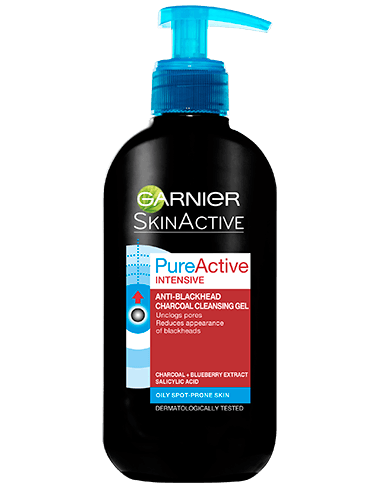 garnier Pure Active Intensive Pure Active Intensive Anti-Blackhead Charcoal Gel Wash 200ml
