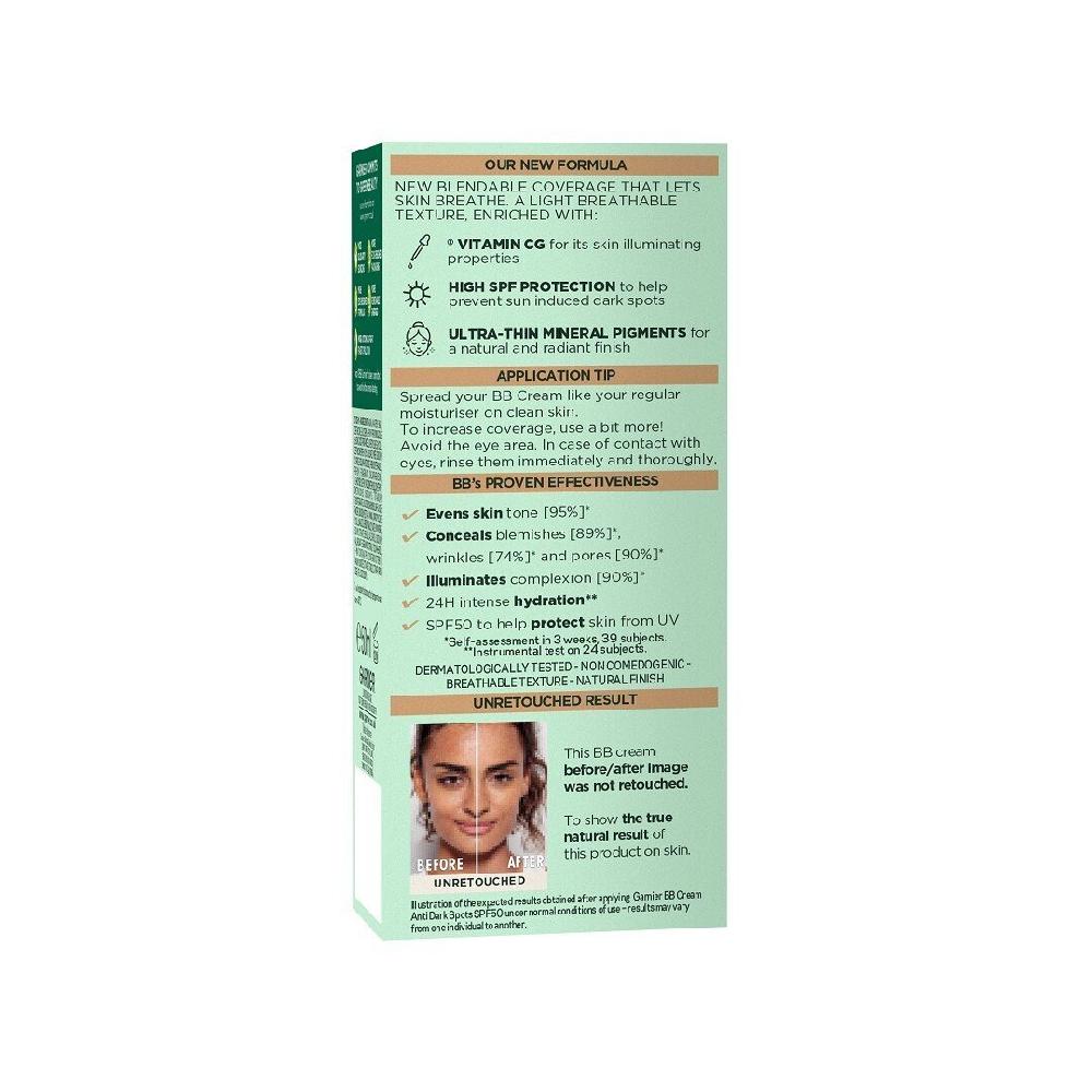 Garnier SkinActive Garnier Anti Dark Spots BB Cream SPF50 - Medium