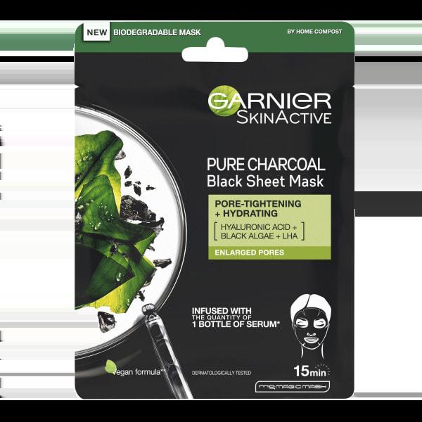 garnier SkinActive Moisture Bomb Charcoal and Algae Hydrating Face Sheet Mask