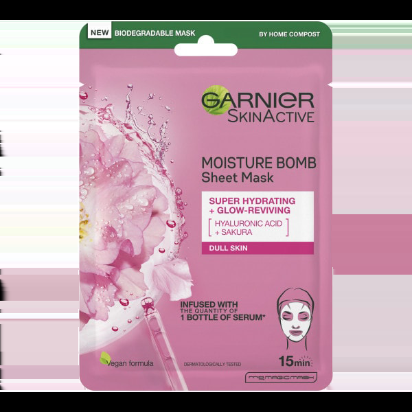 garnier SkinActive Moisture Bomb Sakura Hydrating Tissue Mask