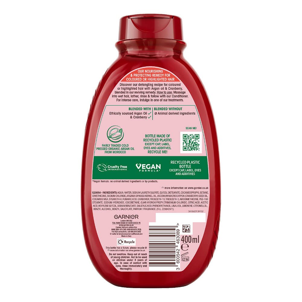 Garnier Ultimate Blends Argan Oil For Coloured Hair Argan Oil Shampoo For Coloured Hair