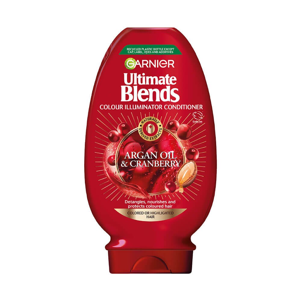 garnier Ultimate Blends Argan Oil For Coloured Hair Argan Oil And Cranberry Conditioner For Coloured Hair