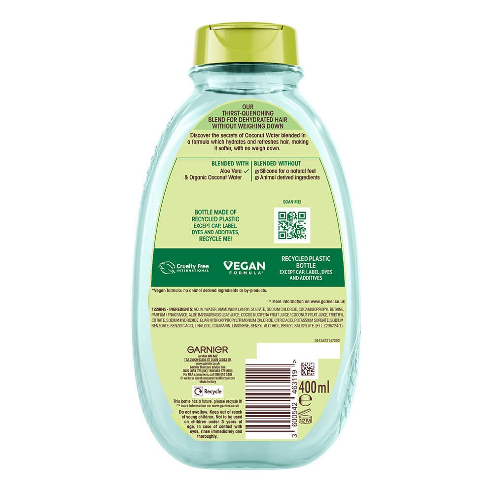 Garnier Ultimate Blends Coconut Water Coconut Water Shampoo For Dry Hair