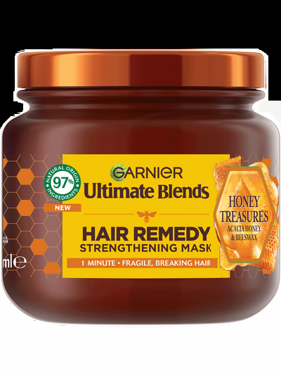 garnier Ultimate Blends Honey Treasures Reconstructing Hair Remedy Mask for Fragile Breaking Hair