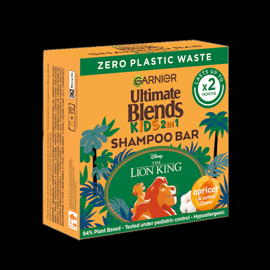 garnier Ultimate Blends Kids Apricot No Tears Easy Detangling Shampoo Bar For All Hair Types 60g