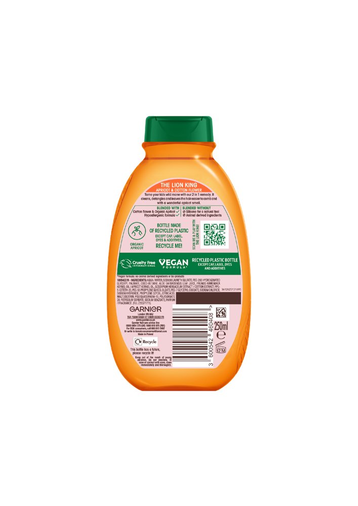 Garnier Ultimate Blends Kids Apricot Shampoo & Detangler