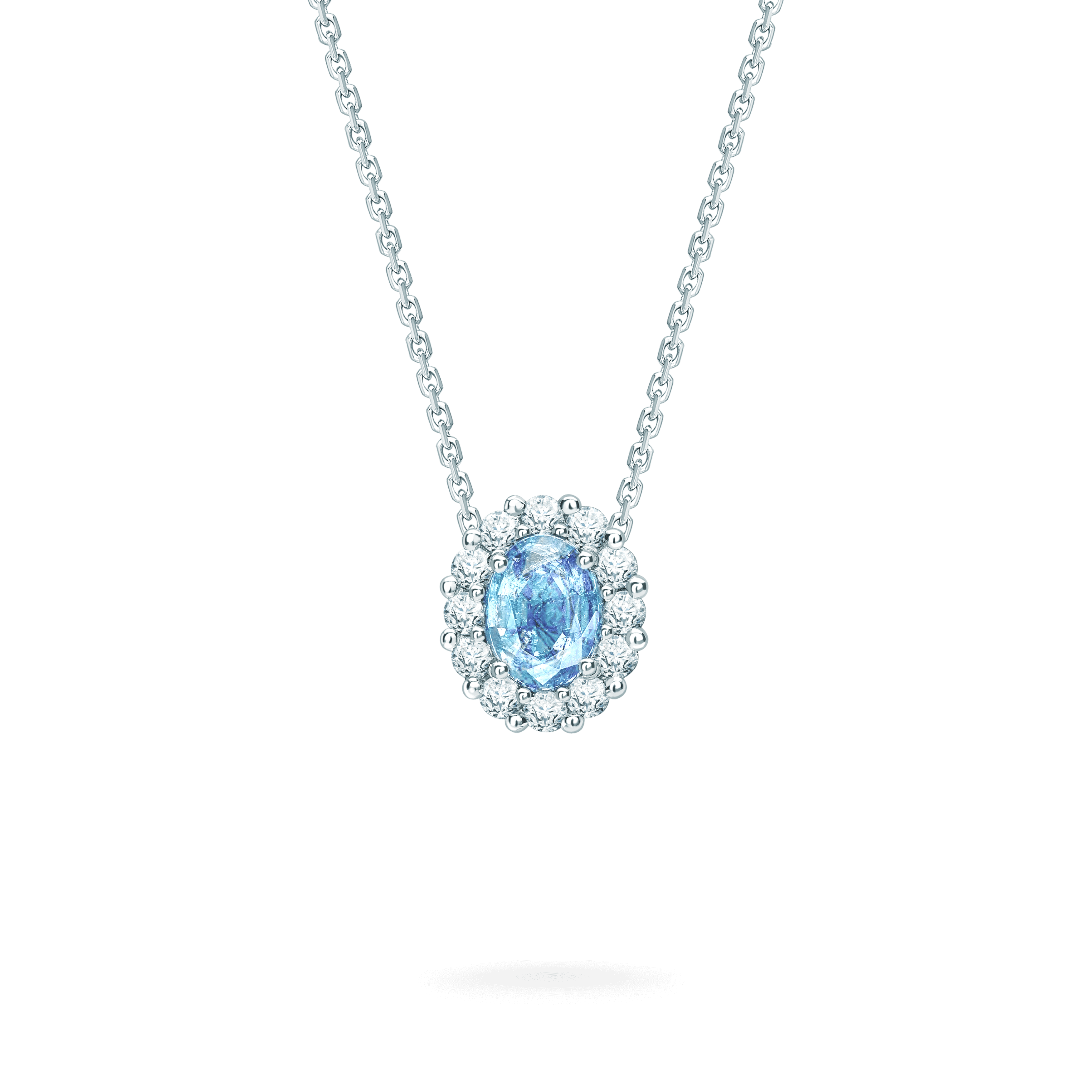 garrard 1735 Aquamarine Pendant In Platinum with Diamonds garrard 1735 Aquamarine Pendant In Platinum with Diamonds