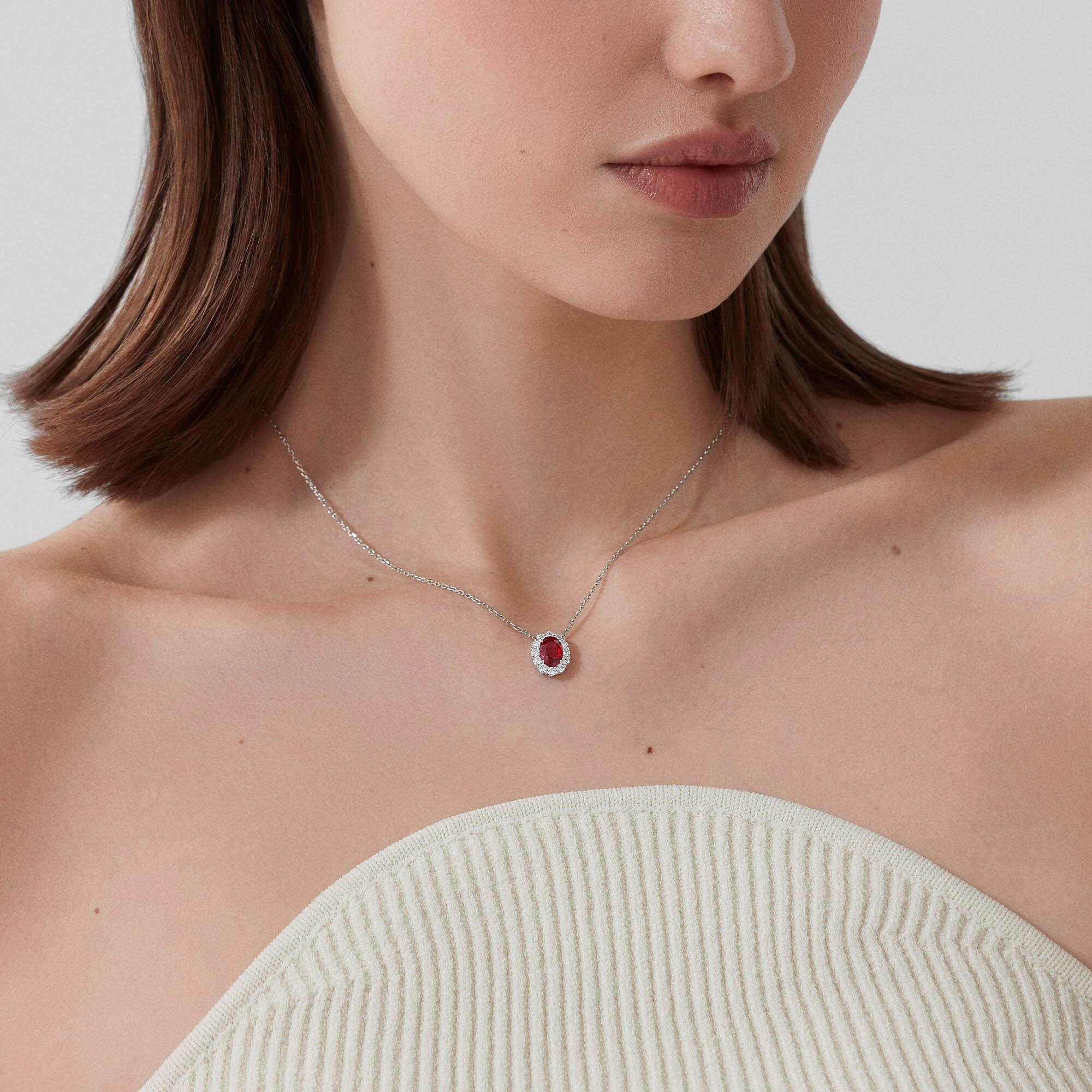 Garrard 1735 Ruby Pendant In Platinum With Diamonds