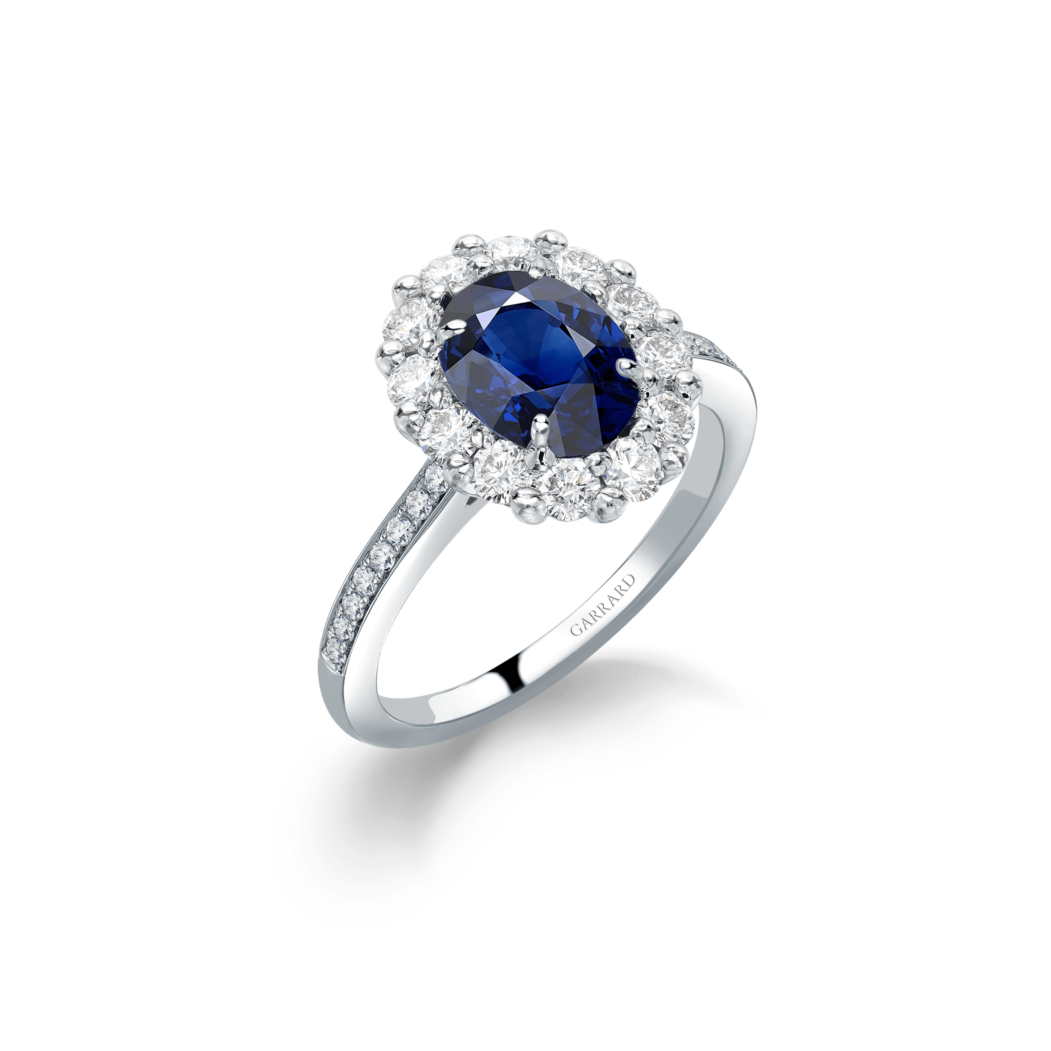 garrard 1735 Sapphire Ring In Platinum with Diamonds