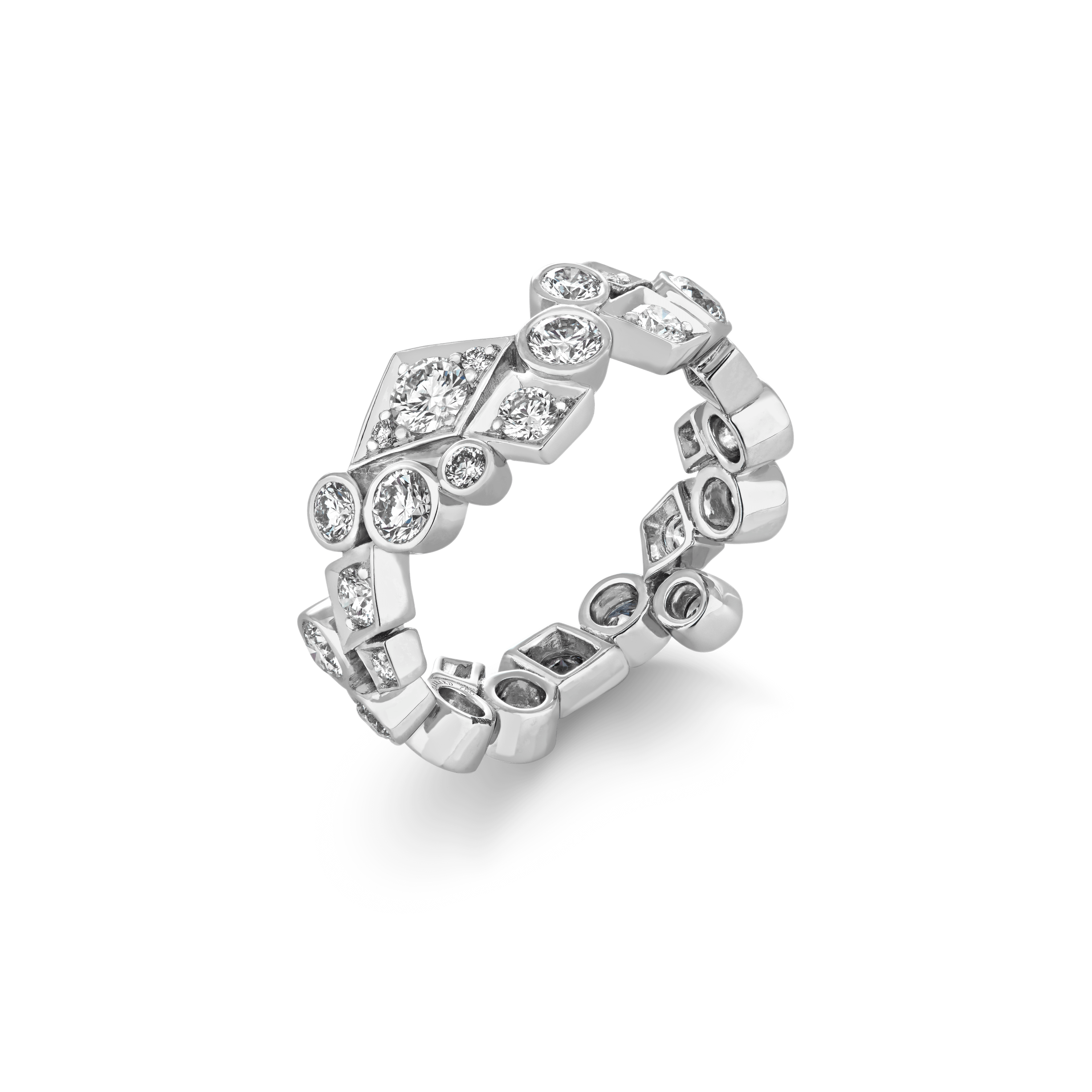garrard Albemarle Abstract Diamond Ring In 18ct White Gold