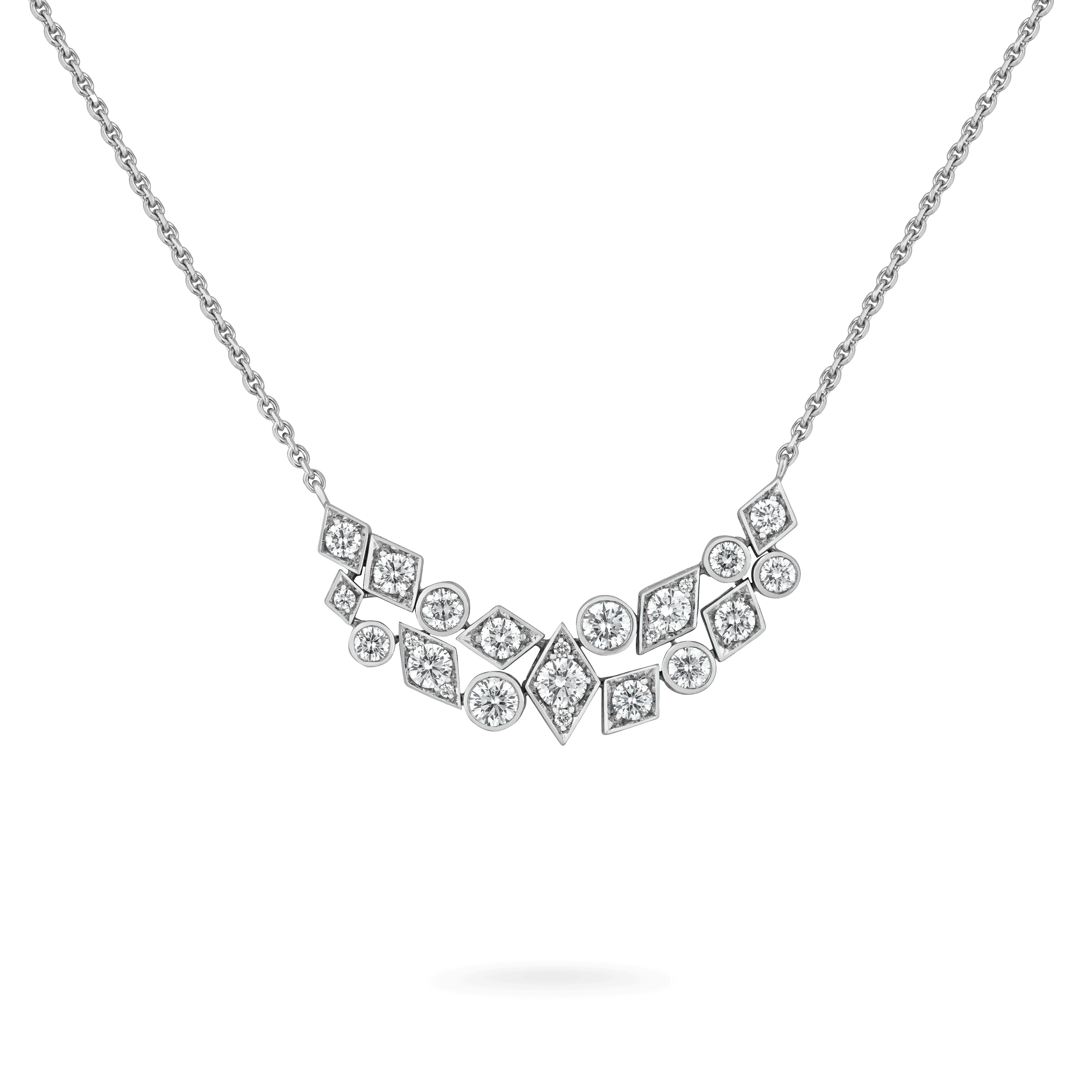 garrard Albemarle Abstract Transformable Diamond Necklace In 18ct White Gold