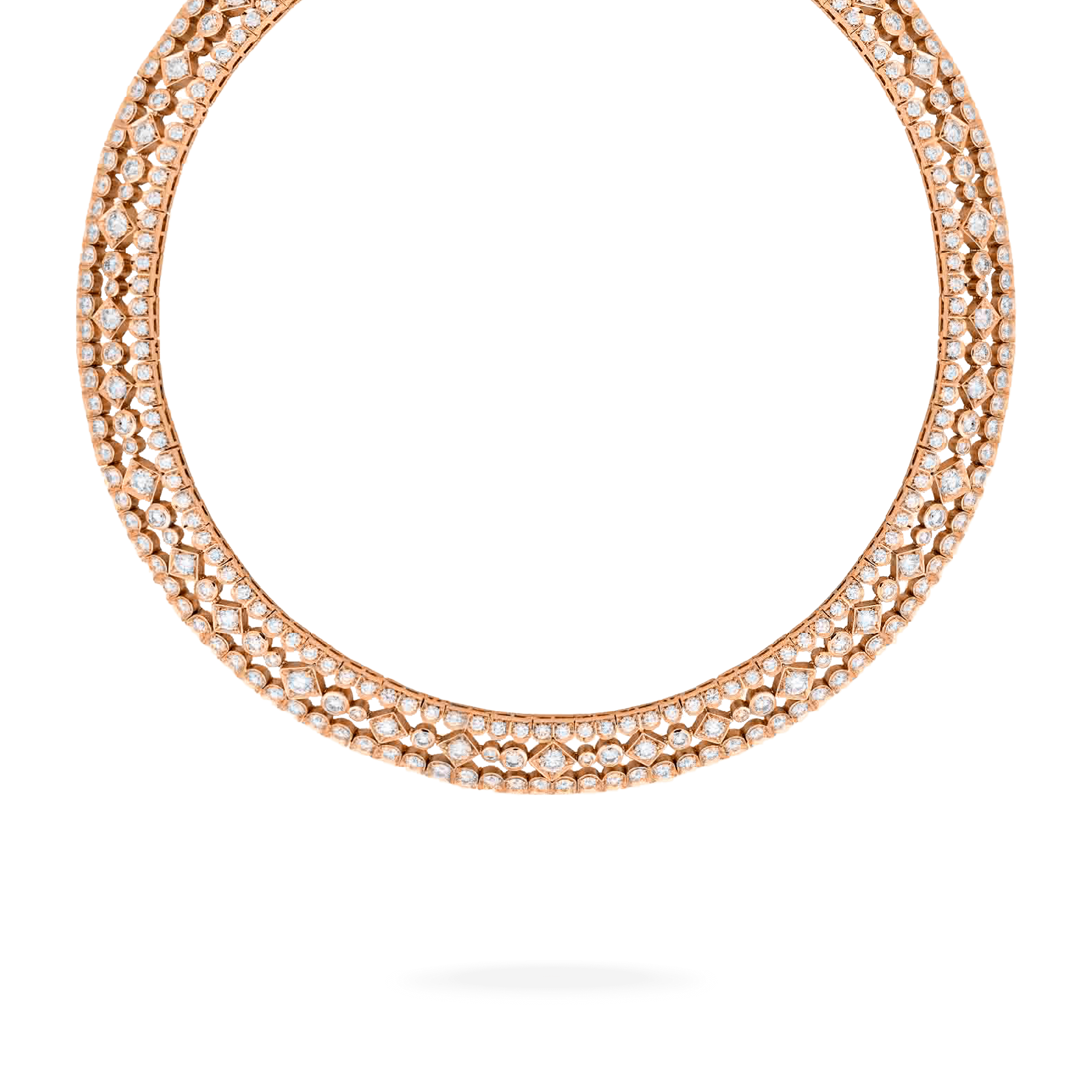 garrard Albemarle Classic High Jewellery Diamond Collar Necklace In 18ct Rose Gold