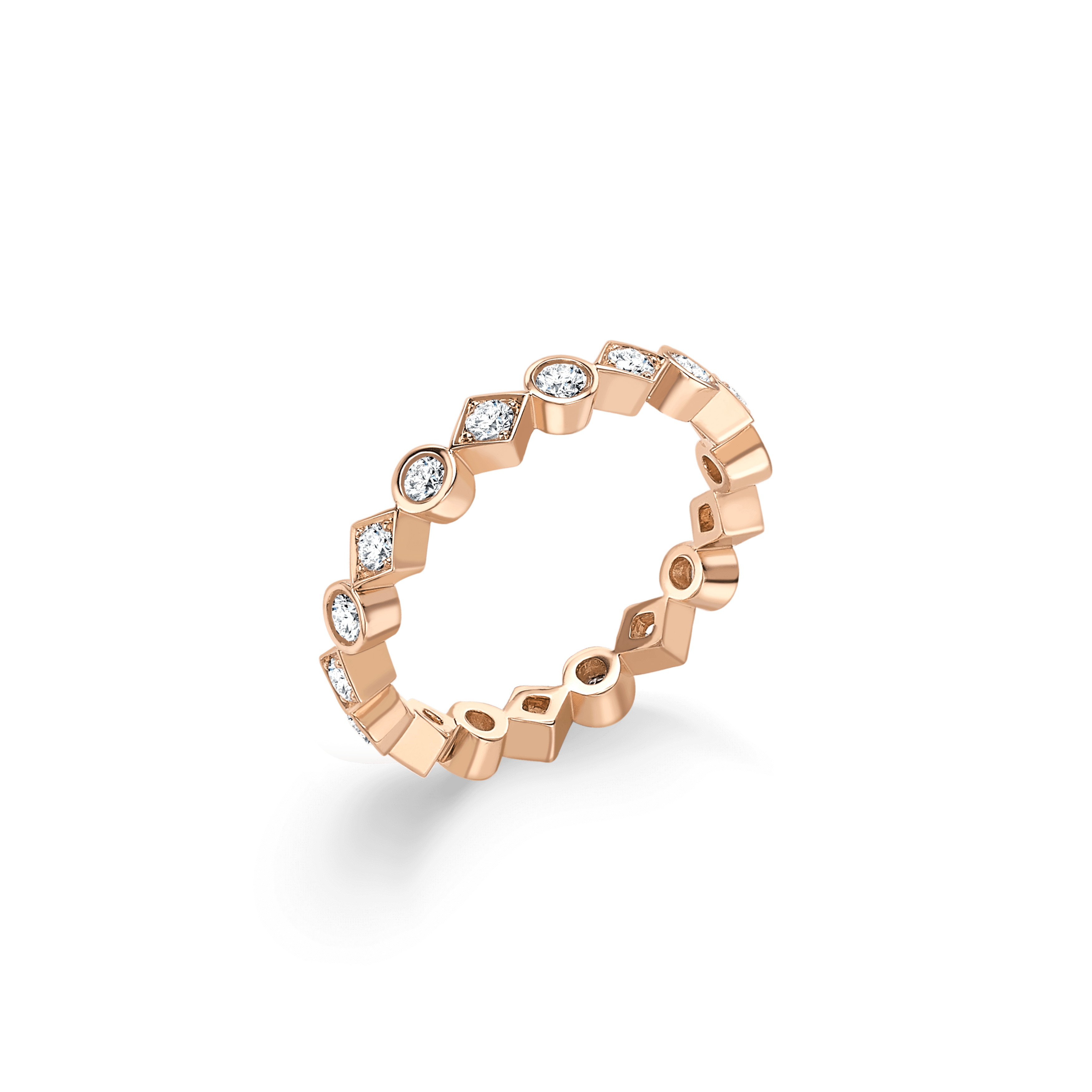 garrard Albemarle Diamond Eternity Band in 18ct Rose Gold 3mm